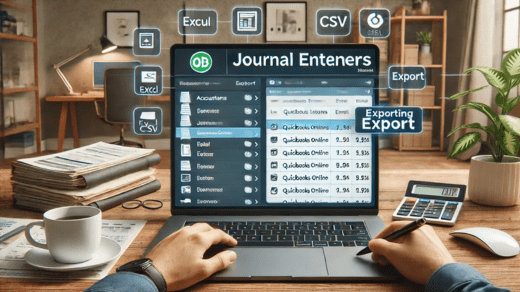 Exporting journal entries from QuickBooks Online